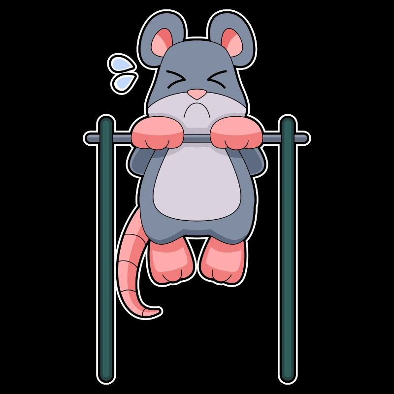 Mouse Bodybuilder Pull-Up Fitness