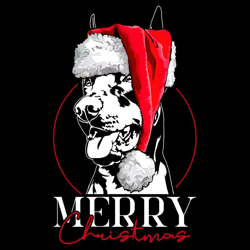 Santa Doberman Merry Christmas Dogs Wilsigns