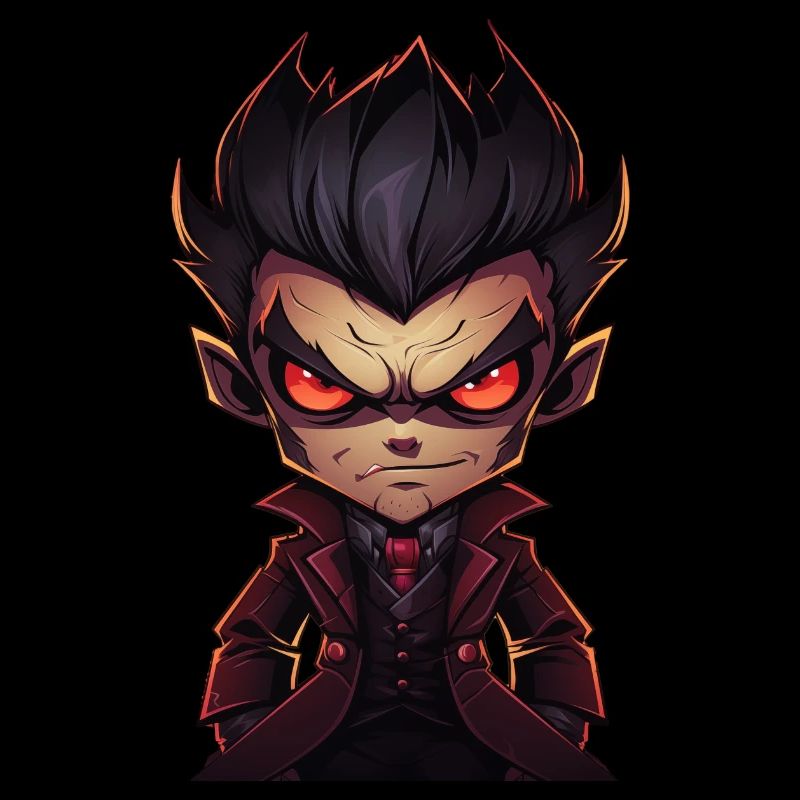 an angry vampire monster in a comic style