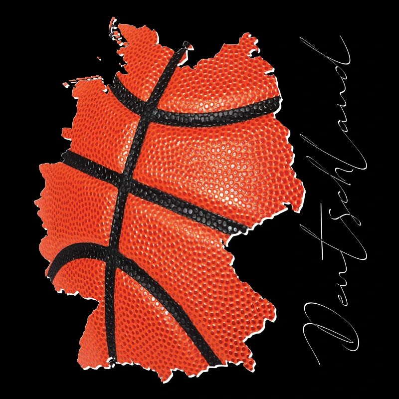 Germany Map Framed Real Basketball EN