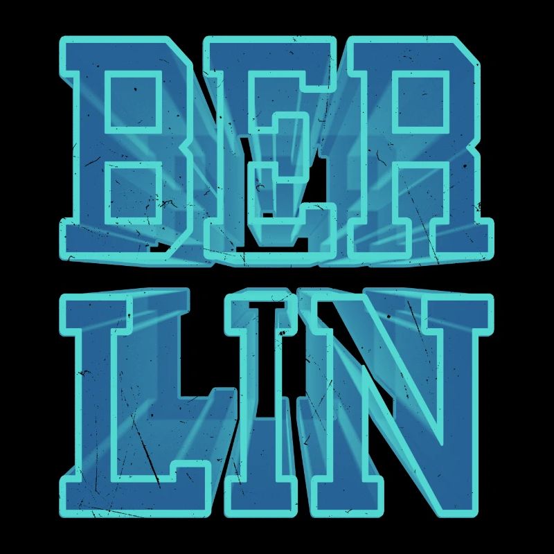 Berlin Germany City 3D Font Skyline
