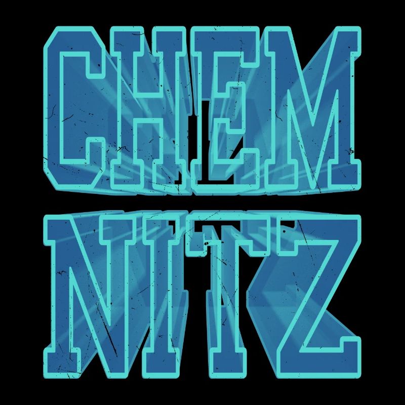 Chemnitz Germany City 3D Font Skyline