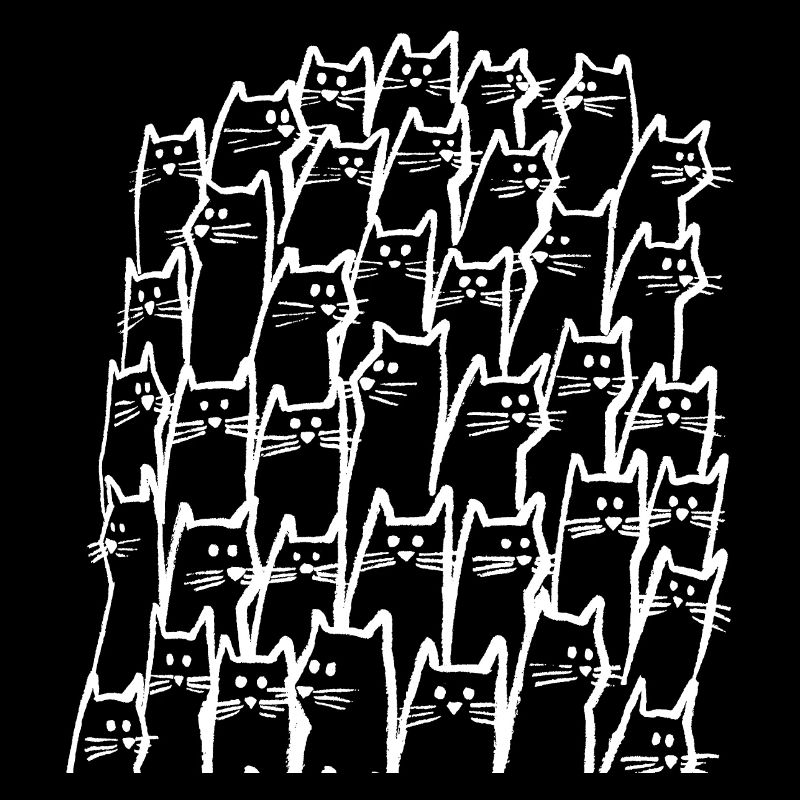 Chats mignons en blanc