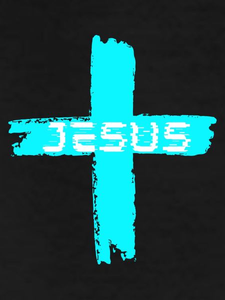 Jesus cross turquoise