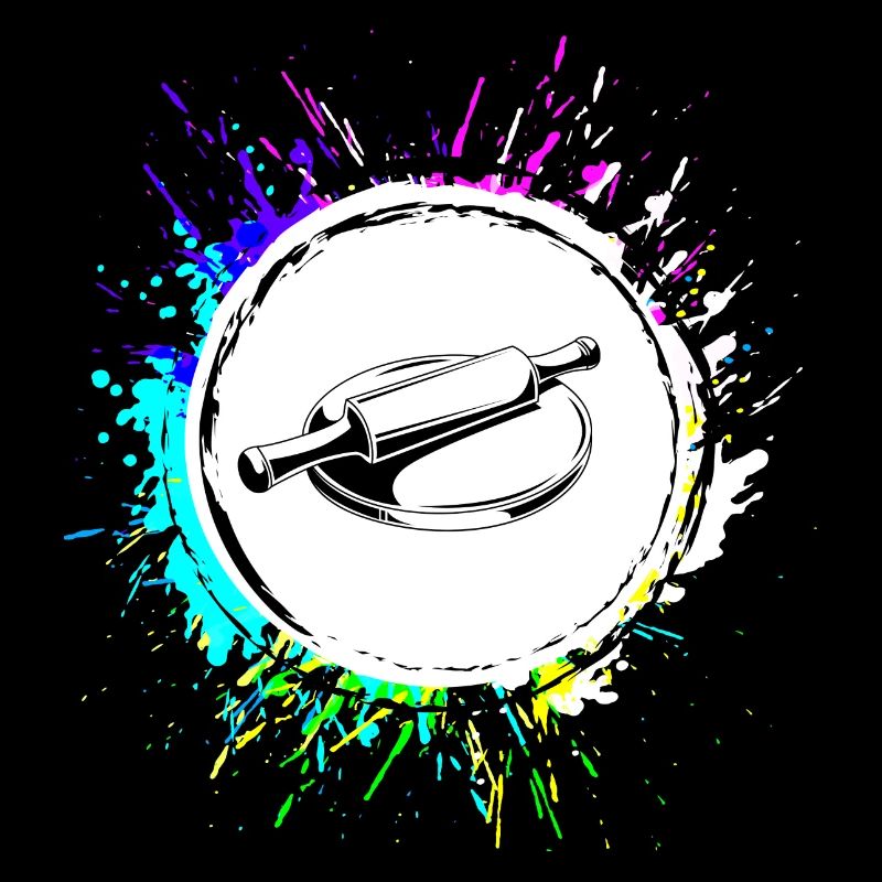 Kitchen Roll Baking Rolling Pin Colorful