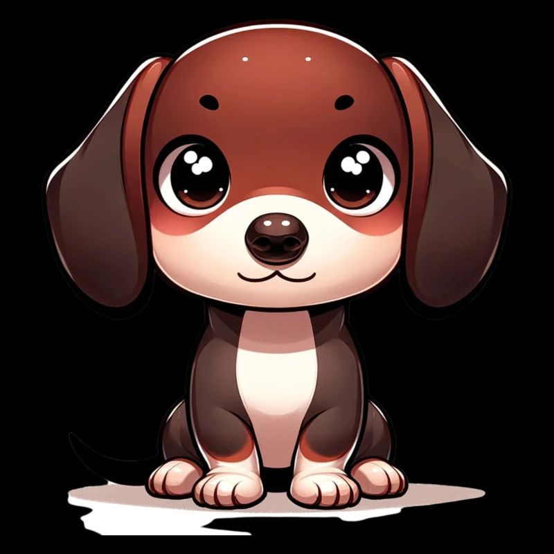 Illustration numérique d’un chien teckel mignon