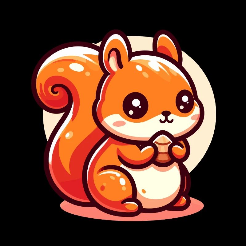 Cute Squirrel Eats a Seed