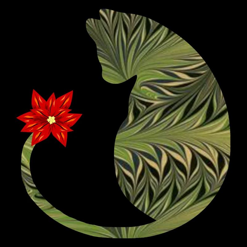 cat with flower e 101