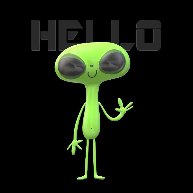 Hello Außerirdisch Alien Lustig