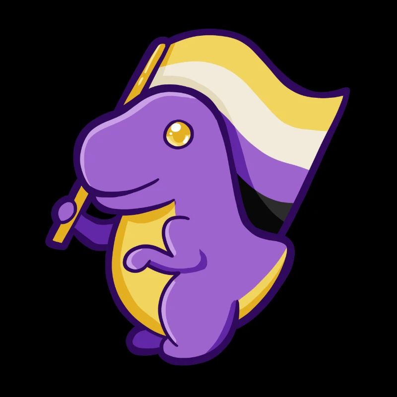hugadino non-binary dino, cute dinosaur