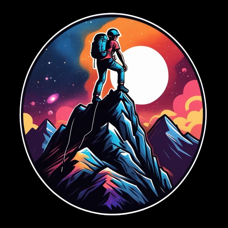 Climbing - Moon - Space