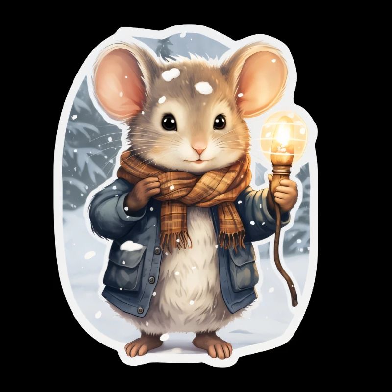 Moderne Maus im Winter