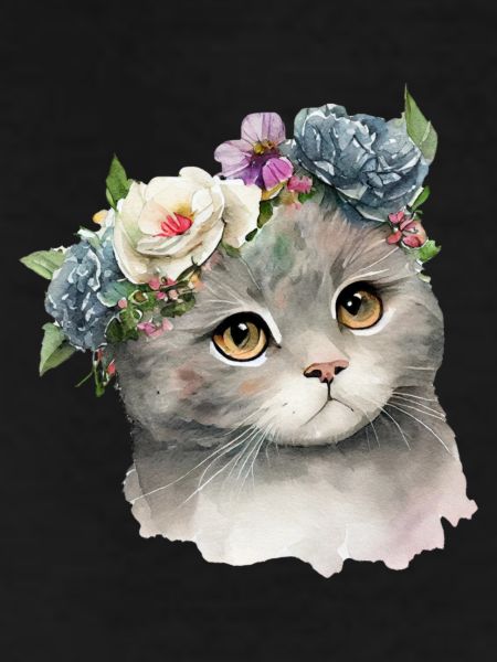 Flowers Kitten