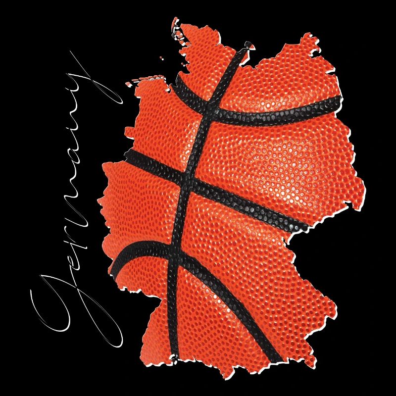 Germany Map Framed Real Basketball EN
