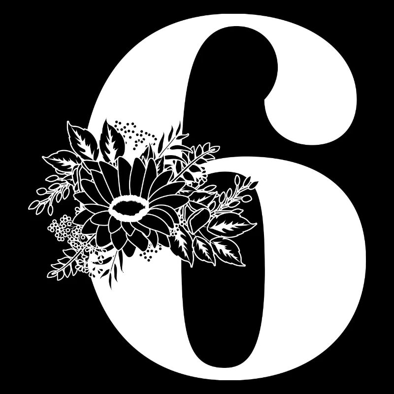 Nummer 6 Schwarze Blumen - 6. Blumenjubiläum