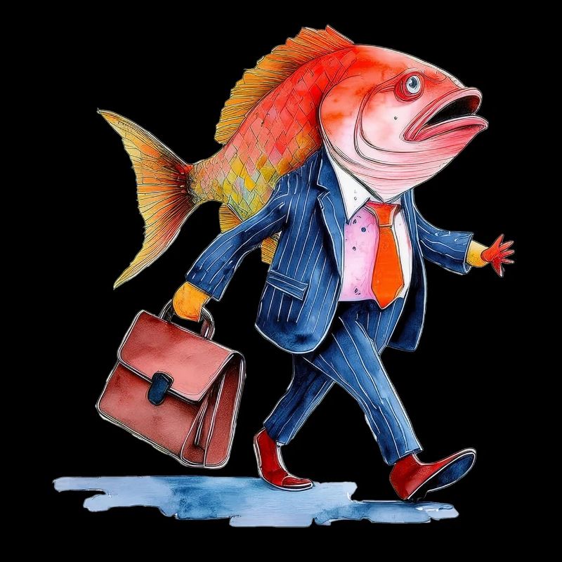 Drôle d’affaires poisson Travail de conception créative