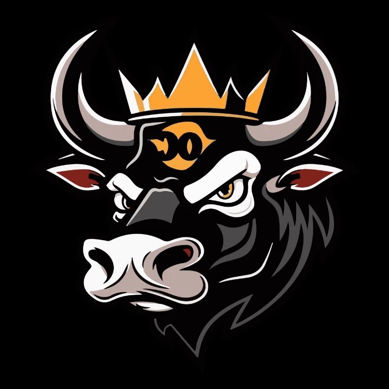 Bulle Kopf Stier Krone