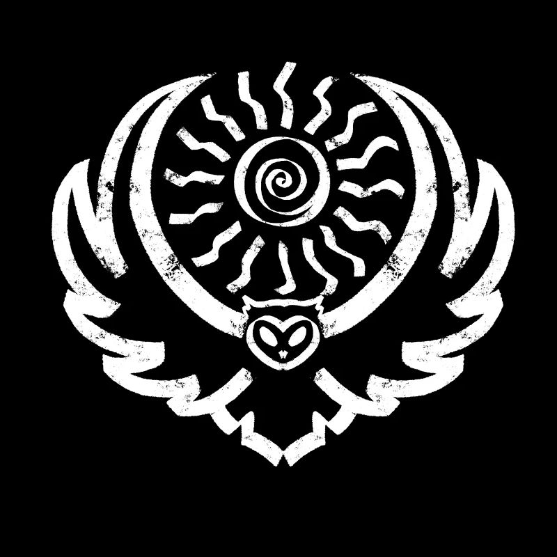 Weiße Eule und Sonne