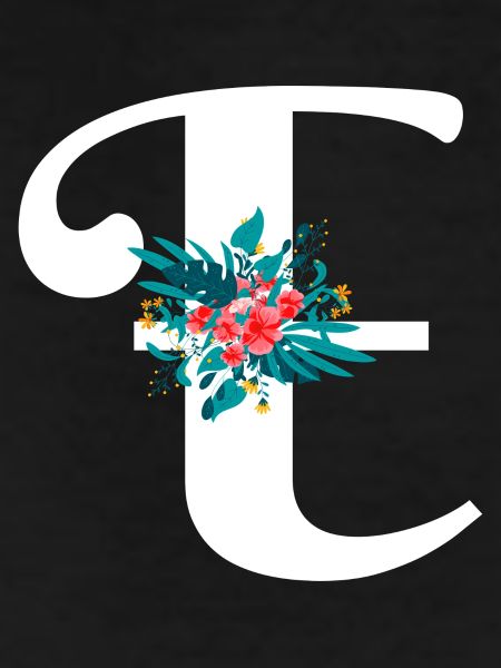 letter E flowered