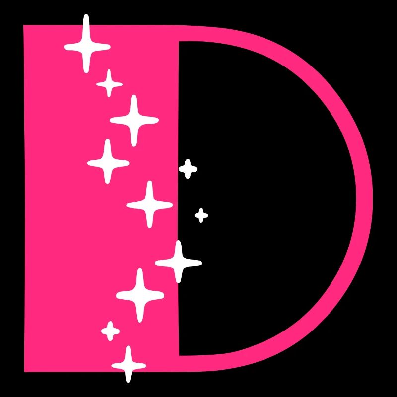 Buchstabe D Glitzer