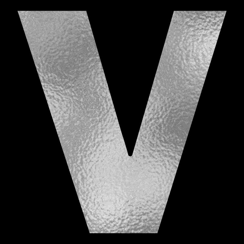 Buchstabe V Silber