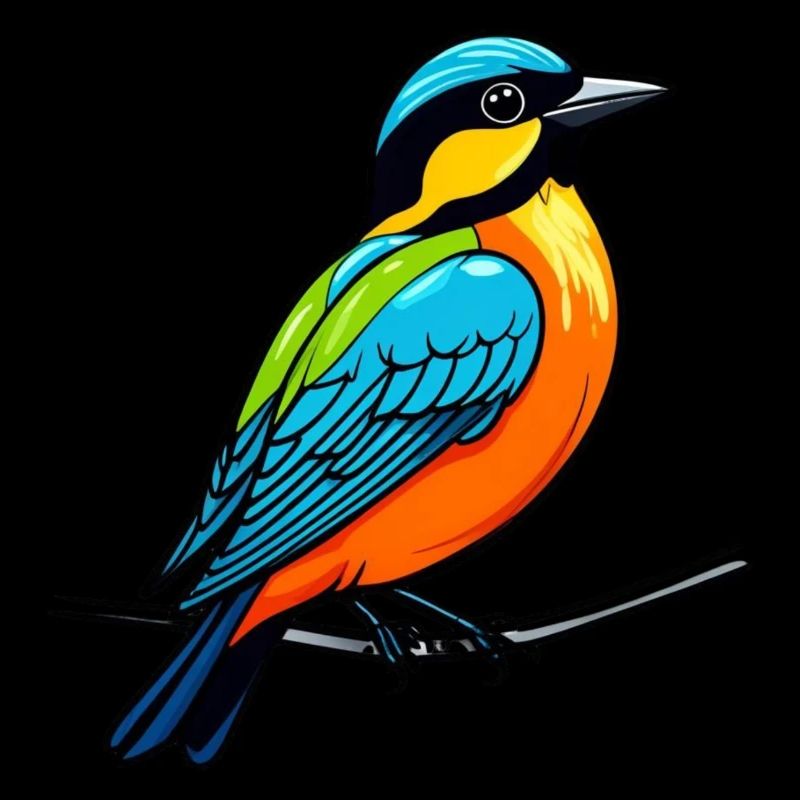 Vogel der auf einen ast Steht