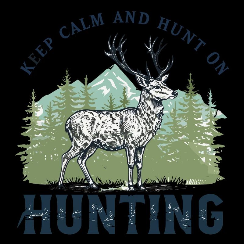 Conception majestueuse de chasse au cerf