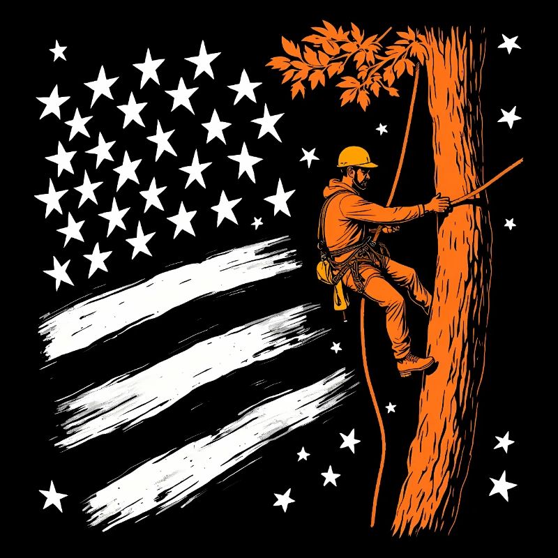 Arborist Flag Forest Lumberjack Gift