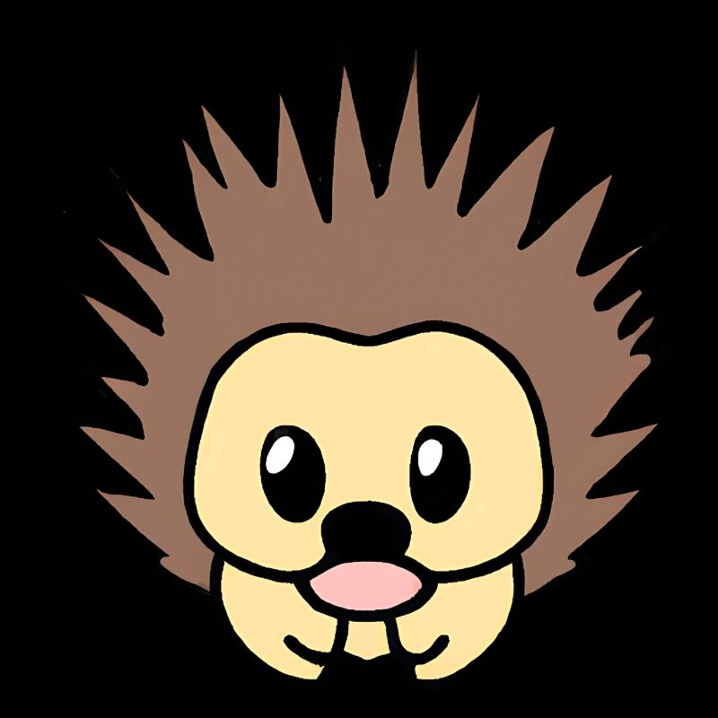 Hérisson kawaii ébouriffé