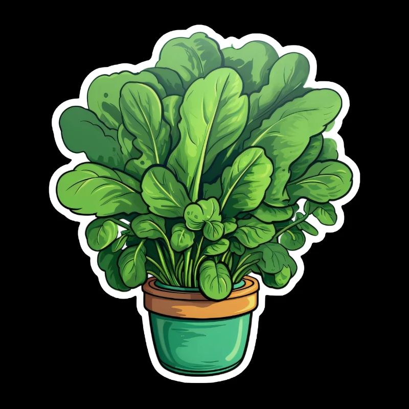 Spinach in a pot