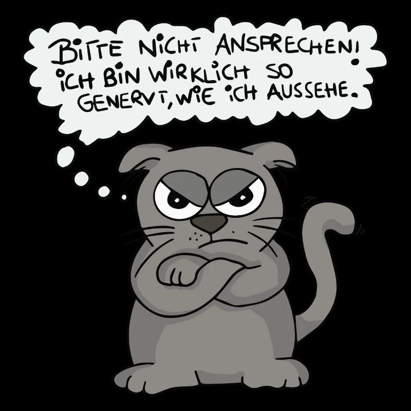 Chat agacé - Ne parle pas !