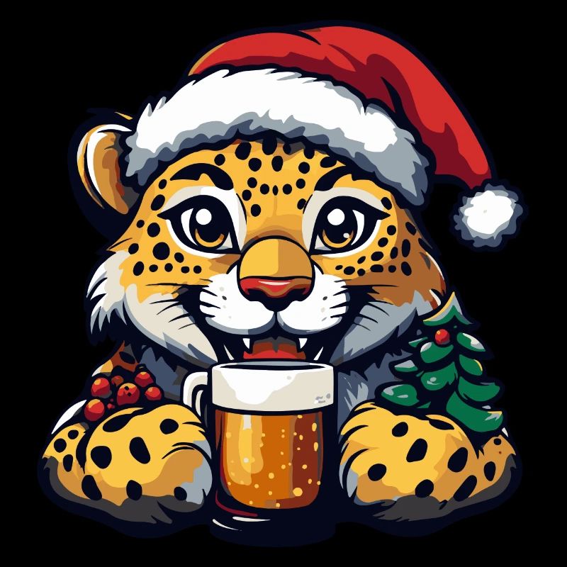 Léopard Noël Bière Drôle