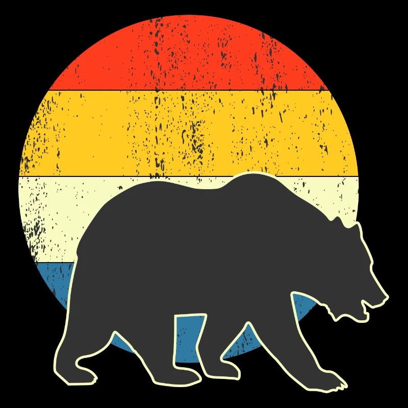 Retro Style Bear for lover