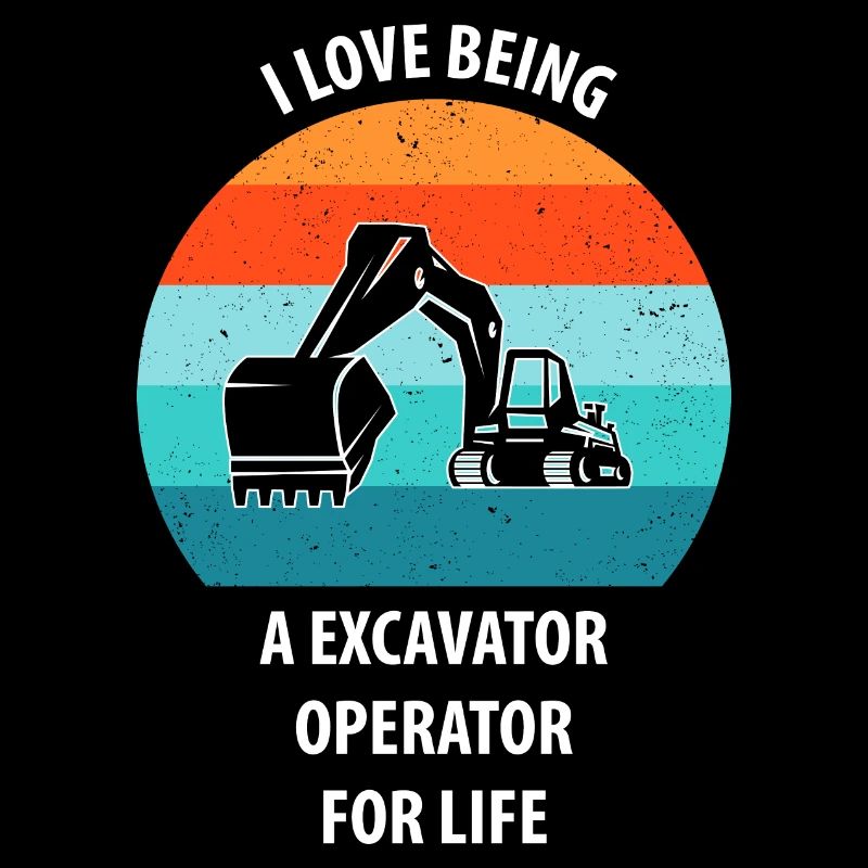 Bagger Baggerfahrer Baggerwagen