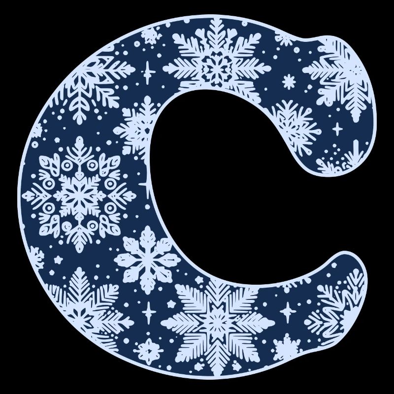 Lettre C Flocons de neige
