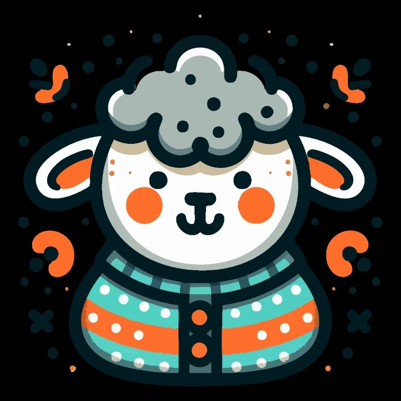 Süßes Schaf im Pullover