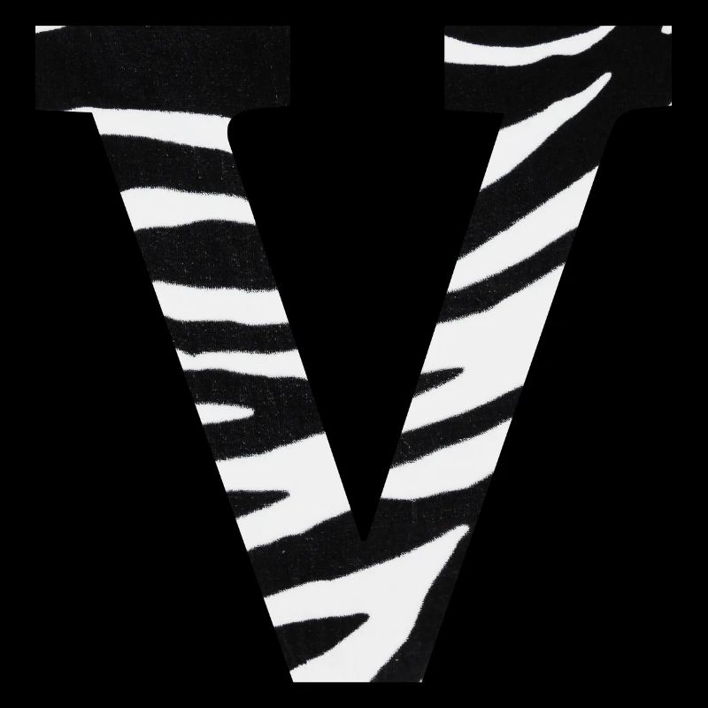 Letter v zebra