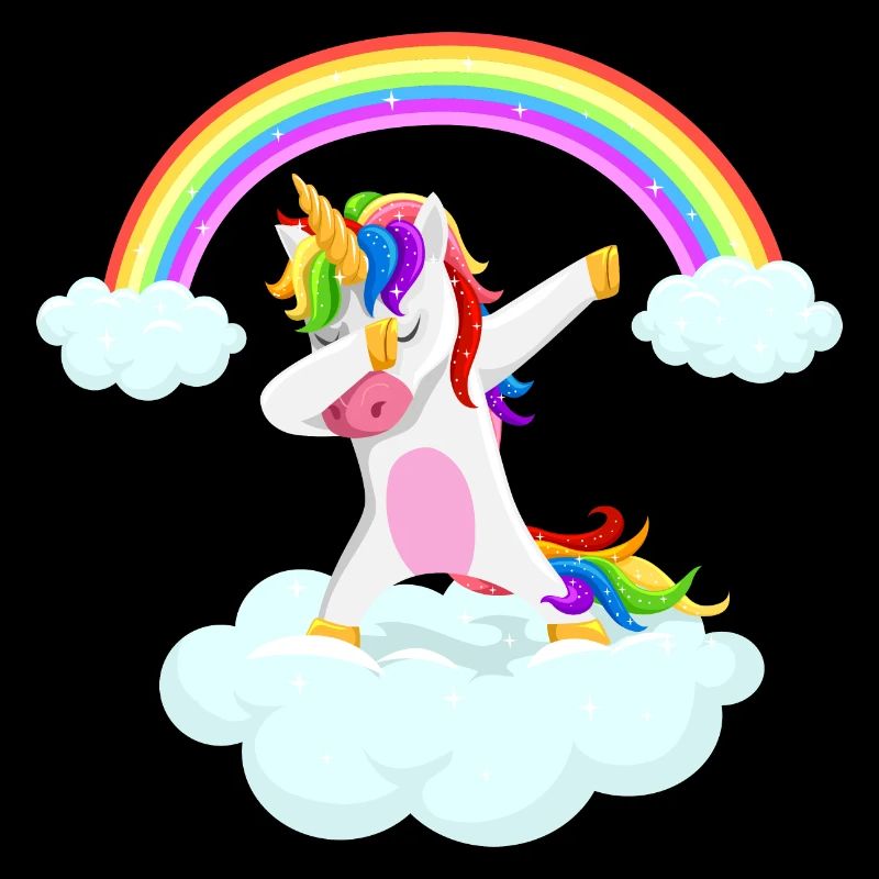 Dabbing unicorn geschenk idee einhorn Regenbogen