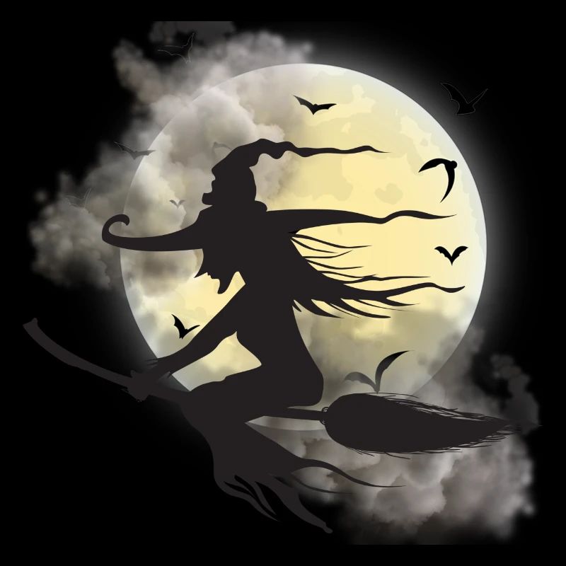 Witch at full moon
