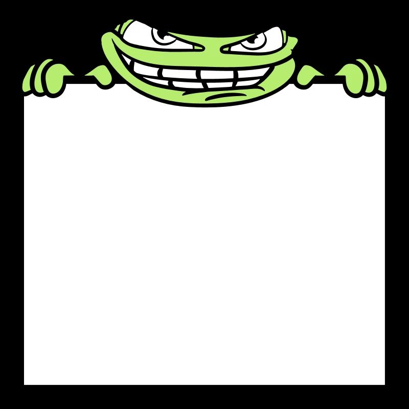 frog shield hide frame text write mau