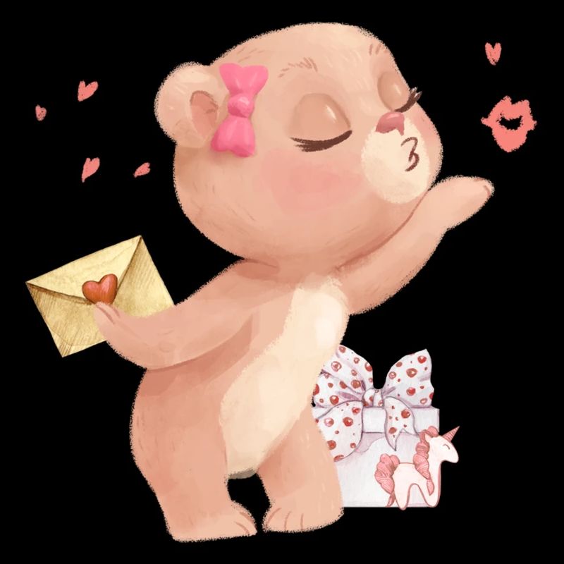 Bär Kuss Valentine | Liebe tragen Valentinstag