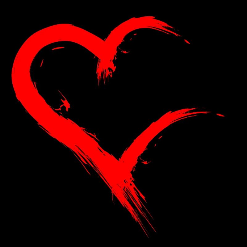 Herz unvollständig Herz Bürste Rot Halb Neu Vektor