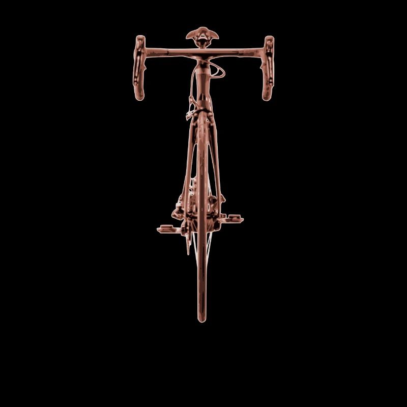 Devant de bicyclette rougeâtre devant