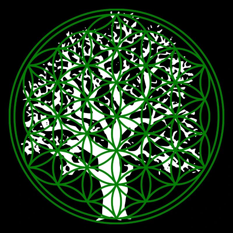 Fleur de vie avec arbre