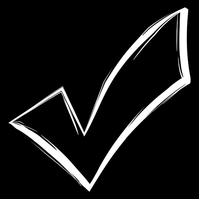 Tick Chop OK Seen White Vector