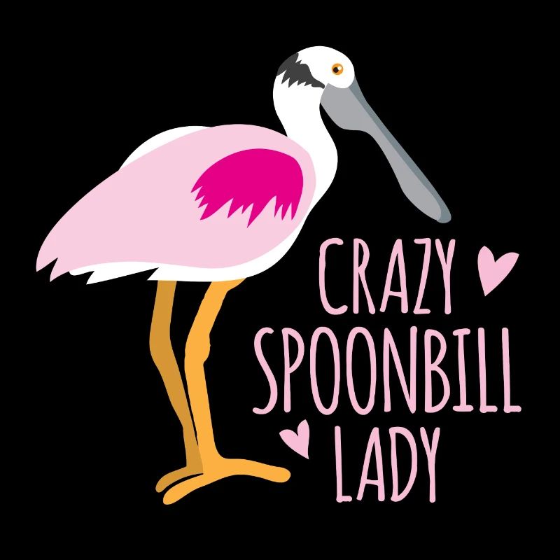 Folle spatule dame oiseau