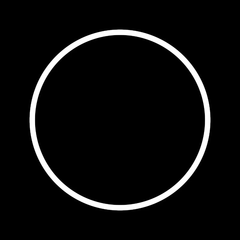 Circle ring shape icon white