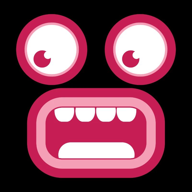 Visage tiki surpris choqué
