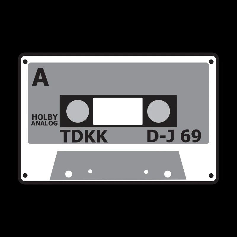 Kassettensymbol TDK in Grau