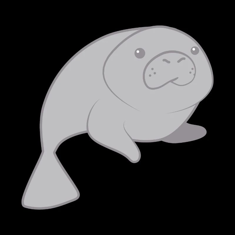 Cute round manatee